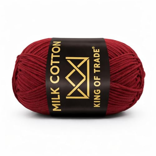 Milchwolle Milchbaumwolle Milchgarn Häkeln Stricken 100m 50g 1 Stück Weinrot