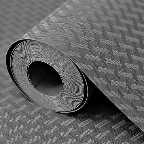 Hersvin Schubladenmatte (Übergröße) 70cmx500cm Schrankpapier Schubladeneinlage EVA Wasserfest Nicht Klebende Unterlage Teppich für Küchenschränke (Grau/Gekreuzte Streifen)