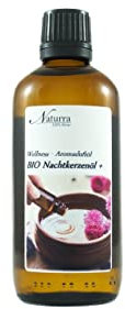 Naturra Bio Nachtkerzenöl 100ml kaltgepresst nativ mit Bio-Kakaoöl Extrakt ätherisches Öl Wellnessöl Körperöl Aromatherapie Naturkosmetik Deiner Wahl - Theobroma cacao seed extract