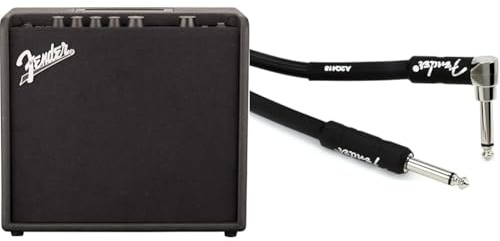 Fender Mustang LT25 Gitarren-Kombination, 25w & Kabel Professional Series, 3m bk Angled