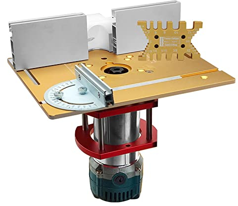 VISLONE Set mit 3 Frästisch-Einlegeplatten, Aluminiumlegierung, Holzfräsen, Flip-Board, Trimmmaschine, Gravur, Hilfswerkzeug, Holzbearbeitungsbänke