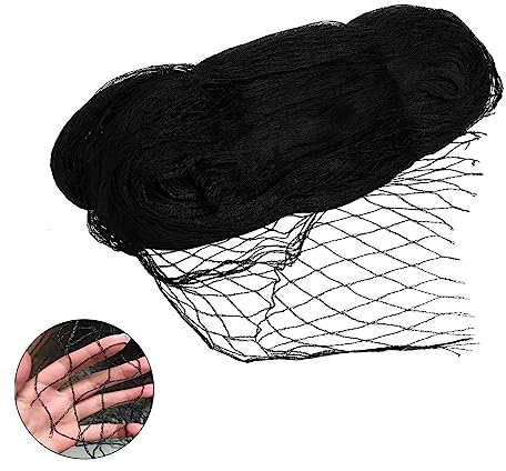 Vogelschutznetz,Netz,Vogelnetz 5 x 4m,Teichnetz Schwarz,Schutznetz,Geflügelnetz,Volierennetz für Schützt Obstbäume und Gemüse vor Vogelfraß