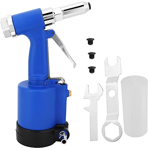 TOTITOM 2.4-4.8mm Druckluft Nietenzange Nietpistole, Nietpistole Werkzeug, Industrielle Pneumatische Werkzeuge, Druckluft Blindnietpistole Kit für Automobilbau, Dekoration
