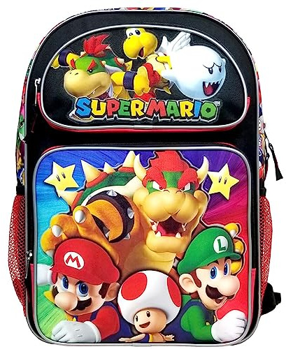 SUPER MARIO Bros Super Bowser Großer Rucksack #NN43718, Schwarz, L, Rucksack