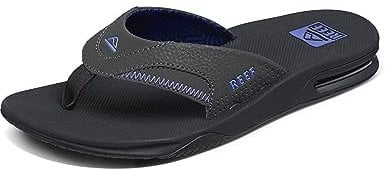 REEF Men's Fanning Sandal, Raven/Purple, 10 UK