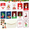 Weihnachtskarten mit Umschlag Set, 12 Stück Weihnachtskarten, Weihnachtskarte Klein, Kinder Klappkarten Postkarten Weihnachten mit Aufkleber, Grußkarten Christmas Cards Weihnachtspostkarten Set(A)