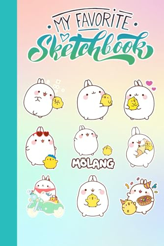 Molang Sketch Book Cute Character for Fan Teen Men Women: Molang Notebook for Drawing Art | Blank Pages Sketchbook for Drawing Sketching and Notes | ... Work Office, Home, School, Event | 6x9 inch