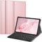 FINTIE Tastatur Hülle für Samsung Galaxy Tab A9 Plus 11 Zoll 2023 Tablet SM-X210/X216/X218, Keyboard Cover mit Magnetisch Abnehmbarer Deutscher Bluetooth Tastatur, Roségold