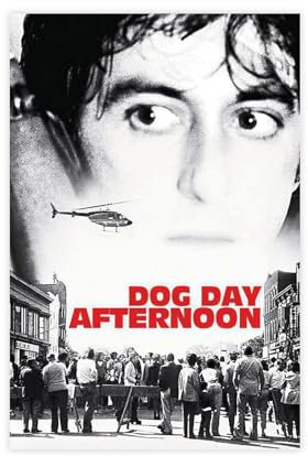Jdekaec Leinwandposter Dog Day Afternoon 90er Jahre altes Film, Schlafzimmer-Dekor, Sportlandschaft, Büro, Raumdekoration, Geschenk, ungerahmt, 60 x 90 cm
