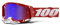 100% Racecraft 2 MX Offroad-Schutzbrille, Rot mit verspiegelten roten, blauen Gläsern