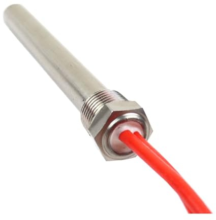 WLLKIY Wasserheizelement DN25 Heizpatrone, Edelstahl-Rohrheizkörper, Tauchwasser-Heizelement, 1 KW/2 KW/3 KW Effiziente Heizung(1kW 20x200mm)
