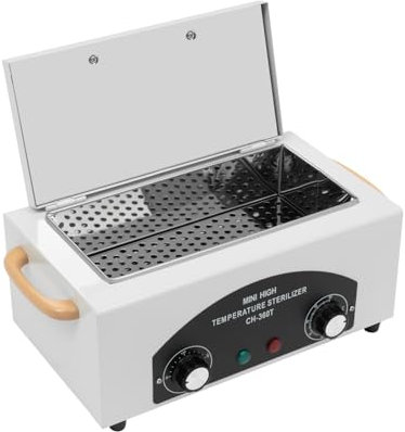 300W Heißluftsterilisator 200℃ Desinfektionsschrank Nagel Hochtemperatur Trockene Hitze Hochtemperatur LED-Anzeige Timer 1-60 Minuten für Kosmetik Nagel Fußpflege