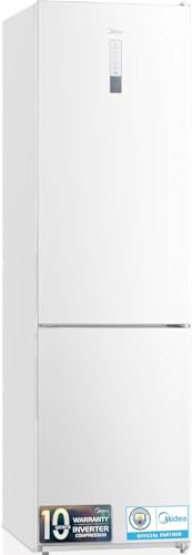 Midea Frigorífico Combi No Frost 59,5 cm ancho x 188 cm alto - Blanco - Nevera libre instalación 224 L + 86 L Congelador - Refrigerador de bajo consumo con congelador vertical