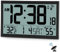 SZELAM Radio Controlled Wall Clock,16.7 Large Display Digital Wall Clock Battery Operated,Digital Calendar Auto Setting Desk Clocks with Indoor Temperature,Humidity,Date,Day,Auto DST for Elderly