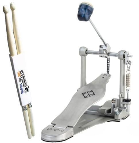 Generisch Dixon PP-P1 Bassdrum Einzel-Pedal Fußmaschine + keepdrum Drumsticks