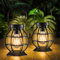 MAGGIFT Solar Lanterns for The Garden 2 Packs Metal Hanging Lights Outdoor, Modern LED Waterproof Solar Powered Garden Ornaments for Outdoor Outside Lighting Decorations