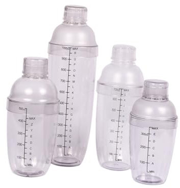 SHOWERORO 1juego Coctelera De Plástico Transparente Con Para Bar y Para Batidos Cócteles y De Burbujas