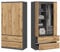 Kleiderschrank Schrank Anthrazit und Eiche 180cm hoch 90cm breit mit 2 Schubladen, 3 Einlegeböden und Kleiderstange Haushaltsschrank Schrank Organizer aus Holz für Schlafzimmer Flur Keller Büro