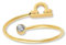 GD GOOD.designs Sternzeichen Ring Waage Gold mit Zirkoniastein für Damen - 18K vergoldeter Damenring aus 316L Edelstahl | Ring verstellbar (Ringgröße 52-60) und wasserfest - inkl. Geschenkbox