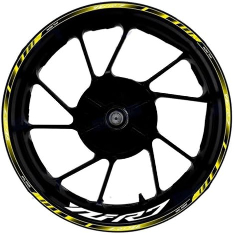YYTEMD Felgenaufkleber EIN Satz Wasserdichter, Reflektierender Aufkleber Für 17-Zoll-Felgen Vorn Und Hinten Für Y&amaha YZF R7(Style 15)