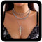 Yienate Punk Layered Dagger Knife Choker Necklace Silver Vintage Sword Cross Pendant Necklace Gothic Matching Sword Through Circle Necklaces Multilayer Chunky Cuban Chain Necklaces Jewelry for Women