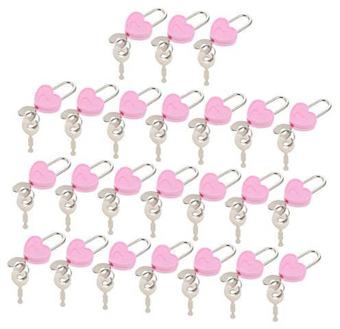 HOLIDYOYO 24pièces Mini Cadenas Coeur Lot De Cadenas Sécurisés Avec Clés Pour Journal Boîte À Bijoux Main