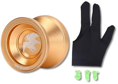 Aluminiumlegierung Goldener Yoyo Ball Professionelles Nicht reagierendes Yoyo mit Ersatz -String -Kit