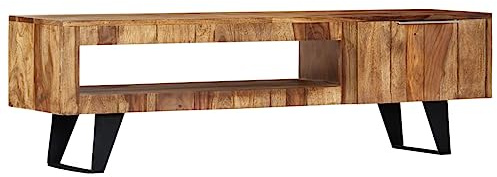 KTHLBRH TV-Schrank wohnzimmerschrank Sideboard tv Fernsehschrank Couchtisch 140×30×40 cm Massivholz Akazie