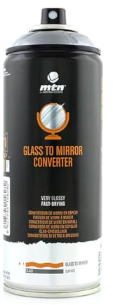 GROG MTN Pro - Vernice a specchio per vetro, bomboletta spray, spray decorativo, effetto specchio, effetto cromato, trasforma qualsiasi tipo di vetro in uno specchio