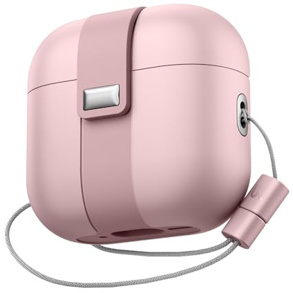 SURITCH Hülle Kompatibel mit AirPods 4 (2024), Magnetverschluss Schutzhülle für Airpods 4. Generation Case, Robuste Cover mit Stylischer Trageschlaufe für Damen und Herren, Rosa