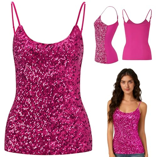 MUNSKT Gilet senza maniche con paillettes da donna