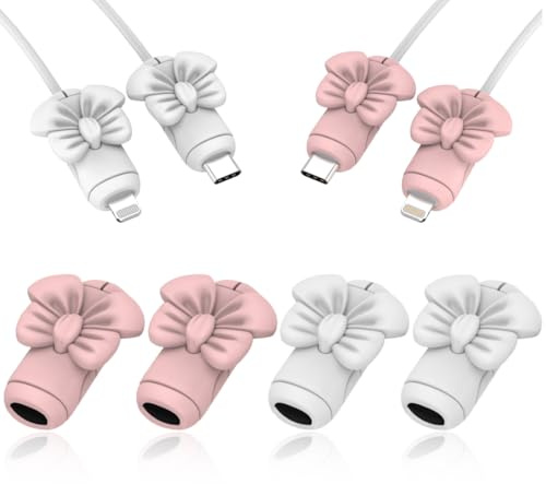 UIEXEA 2 Paire Protections de Câbles 2 en 1 - En silicone - Protège Contre la Casse et les Dommages des Câbles (A)