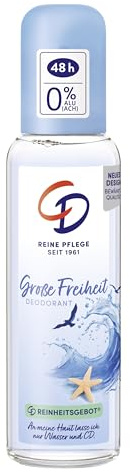 CD Deo Zerstäuber Große Freiheit | Ohne Aluminiumsalze | 75 ml | 48 h zuverlässiger Schutz vor Körpergeruch.