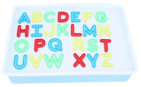 Jiawu Sensorischer Leuchttisch, 26 Großbuchstaben, 10 Zahlen, Pädagogischer Leuchttisch, Frühe Bildung, Leuchtkasten mit Klebekarten, Aufbewahrungstasche für Kleinkinder, Kindergarten, Heimgebrauch