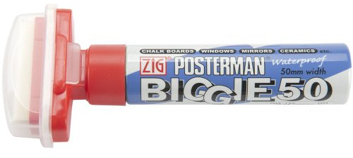 Zig 50mm Posterman Biggie Tip Marker, Red