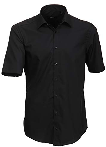 Venti Herren 001620 Businesshemd, Schwarz (Schwarz 80), Kragenweite: 38
