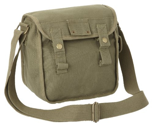 Small Cotton Canvas Side Bag - Olive