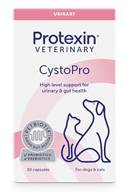 Protexin Veterinary CystoPro Capsules for Dogs and Cats, Bladder Health and Immune System Support, Meat-Free Chicken Flavour, 30 Capsules