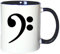 Mister Merchandise Kaffeetasse Becher Bass Bassist Bassschlüssel Teetasse