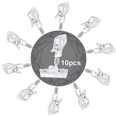 MEISO - Clip di supporto girevole per cartelli merce, porta clip pop, espositore per prezzi, confezione da 10 pezzi, trasparente