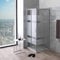 KIAMAMI VALENTINA Quadratische Duschkabine 80x80 Glas mit Siebdruck und weißen Profilen |Venere