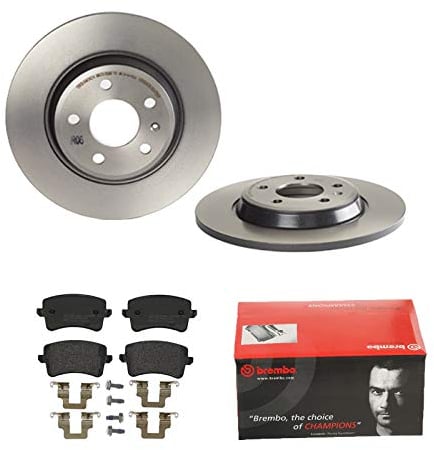 BREMBO BREMSSCHEIBEN Ø300mm + BREMSBELÄGE HINTEN FÜR AUDI A4 B8 A5 8T3 Q5