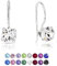 Orecchini Pendenti Brillanti - Orecchini Brillanti Donna Pendenti Argento 925 - Punto Luce Diamante - Orecchini Donna Punto Luce - Orecchini Colorati - Orecchini Pendenti Donna