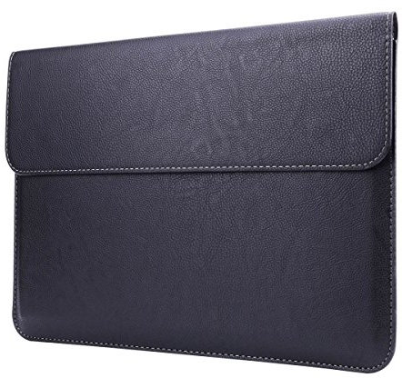 MEGOO Leather Sleeve Case for Microsoft Surface Book 1/2/3 15-Inch – Slim Protective Cover, Black