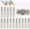 Glarks 15 Stück BNC-Koaxialstecker RG59 RG6 Koaxialanschluss Vergoldeter Anschraubadapter aus Messing für BNC/SDI Kabel CCTV-Überwachung Kamera, 10 Stück Koaxialkabelax
