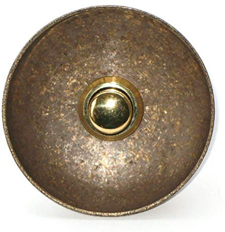 Messing brünierte-Guss-Muldenklingel-58 mm Ø-Türklingel-Klingelplatte-Klingel-Klingelknopf-Nr.312