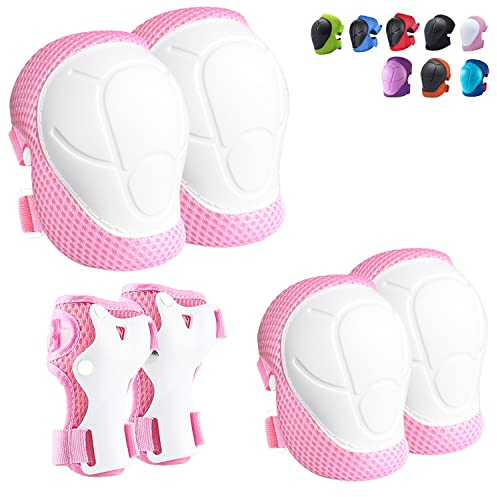 CKE Kinder Knieschützer für Kinder/Jugendliche, Ellbogenschützer Schutzvorrichtungen für Jungen Mädchen 2-14 Jahre alt Kinder Schutzausrüstung Set für Skating Radfahren Fahrrad Rollerblading Roller