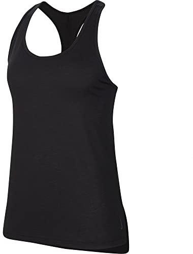 Nike Damen Yoga Layer T-Shirt, Black/Dk Smoke Grey, XL