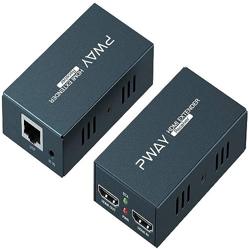 PWAY PW-HT225PIR HDMI Extensor Transmisión de 195ft / 60m sobre un Solo Cat5e / 6/7 Full HD 1080P Soporte de Control IR Función de Bucle 3D EDID
