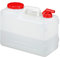 relaxdays Tanica con Rubinetto, Coperchio a Vite del Contenitore, per Acqua Potabile, 15 L, senza BPA, rosso/bianco